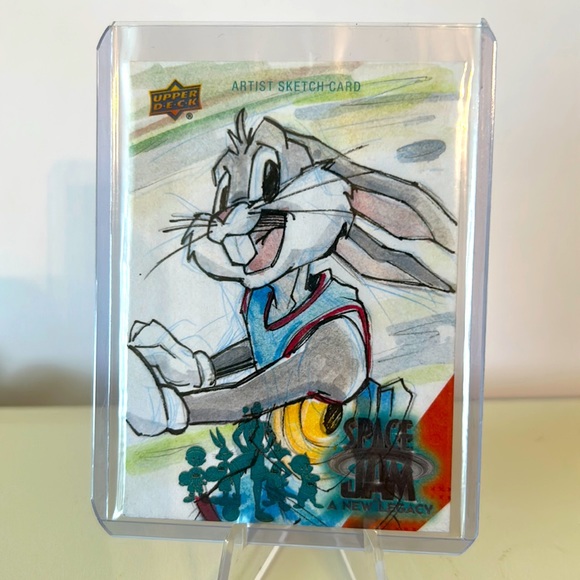 SPACE JAM 2021 BUGS BUNNY LEBRON ARTIST SIGNED CARD HENRY LIAO AUTO 1/1 - Picture 1 of 4